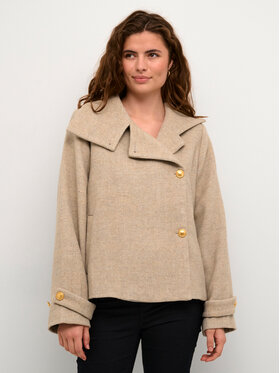 Culture Culture Вълнено палто Cuvanessa 50109670 Бежов Relaxed Fit