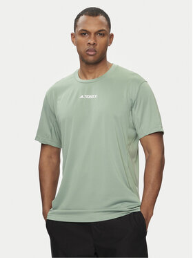 adidas adidas Koszulka techniczna Terrex Multi IP4781 Zielony Regular Fit