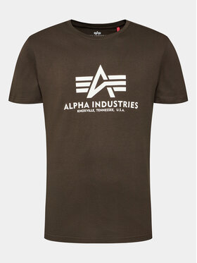 Alpha Industries Alpha Industries Majica Basic 100501 Zelena Regular Fit