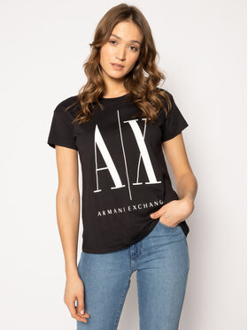 Armani Exchange Armani Exchange T-Shirt 8NYTCX YJG3Z 1200 Czarny Regular Fit