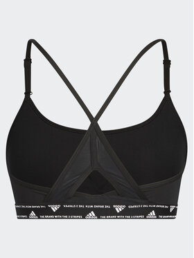 Adidas Špotni Nedrček Adidas Aeroreact Training Light-Support 3-Stripes Bra HC7862 Črna