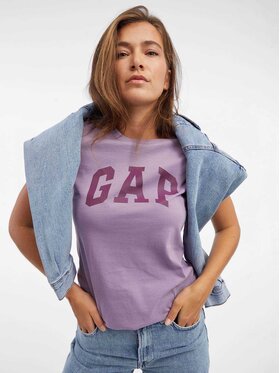 Gap Gap T-shirt 268820-90 Ljubičasta Regular Fit