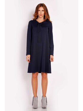 Awama Awama Sukienka koktajlowa L010 Granatowy Basic Fit