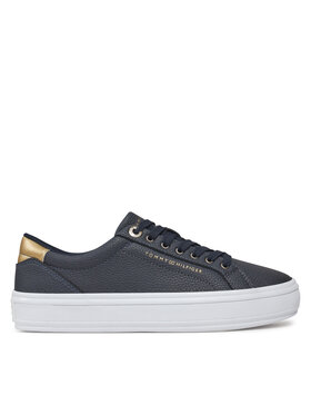 Tommy Hilfiger Tommy Hilfiger Tossud Essential Vulc Leather Sneaker FW0FW07778 Tumesinine