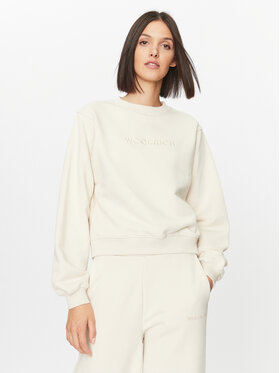 Woolrich Woolrich Džemperis Logo CFWWSW0115FRUT3164 Écru Relaxed Fit