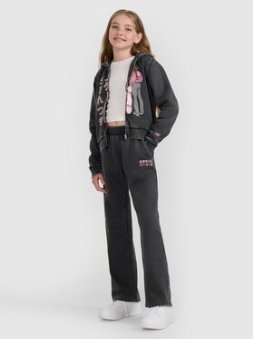 4F 4F Pantaloni da tuta 4FJRAW25TTROF1472-22S Nero Regular Fit