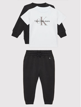 Calvin Klein Jeans Calvin Klein Jeans Komplet t-shirt, bluza i spodnie Monogram Starter IN0IN00011 Czarny Regular Fit
