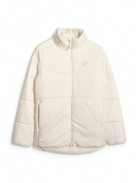 4F 4F Kurtka puchowa URBAN COMMUTER Kremowy Regular Fit