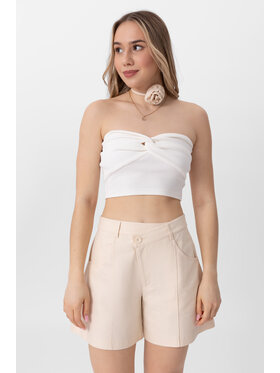 LAURELLA LAURELLA Szorty materiałowe 3UL018 Beżowy Regular Fit