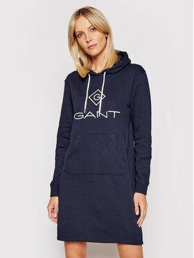 Gant Gant Φόρεμα υφασμάτινο Lock Up 4204356 Σκούρο μπλε Regular Fit