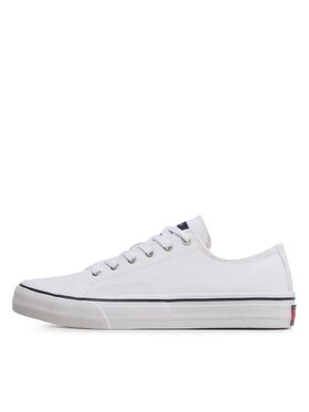 Tommy Jeans Tenis Superge Skate Canvas Ess EM0EM01175 Bela