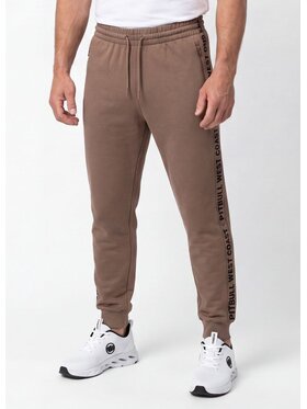 PITBULL PITBULL Spodnie dresowe ARBOR TAPE Brązowy Regular Fit