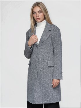Ombre Ombre Płaszcz przejściowy OW-CT-E0018 Szary Regular Fit