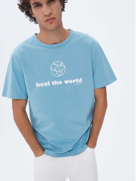 Americanos Americanos T-Shirt Unisex Fargo Μπλε Relaxed Fit