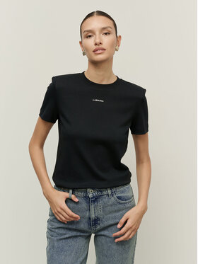 La Mania La Mania Blusa PAT Nero Classic Fit