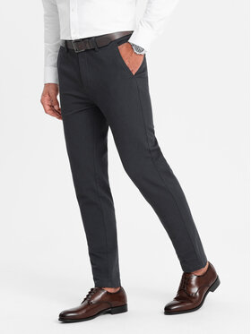 Ombre Ombre Chino kalhoty OM-PACP-0188 Šedá Regular Fit