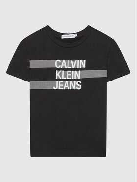 Calvin Klein Jeans Calvin Klein Jeans Тишърт Dimension Logo IB0IB01048 Черен Regular Fit