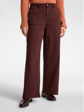 Elena Mirò Elena Mirò Spodnie materiałowe P702G000439N039 Bordowy Flare Fit