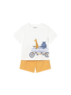 Mayoral Mayoral Σετ T-Shirt και σορτς 1670 Κίτρινο Regular Fit