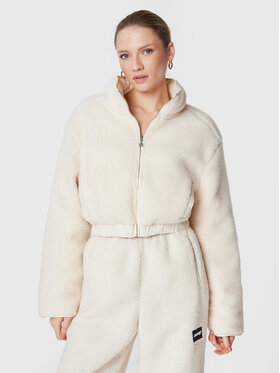 ROTATE ROTATE Übergangsjacke Teddy RT2084 Écru Regular Fit