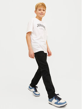 Jack&Jones Junior Jeans Hlače Glenn 12260575 Črna Slim Fit