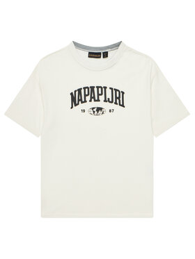 Napapijri Napapijri T-Shirt S-Inot NP0A891F D Écru Regular Fit