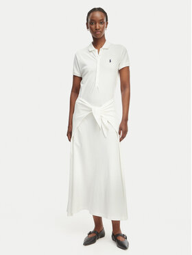 Polo Ralph Lauren Polo Ralph Lauren Vsakodnevna obleka 211A12906001 Bela Regular Fit