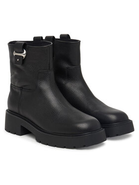 Calvin Klein Calvin Klein Botine Chunky Ankle Boot Lth Hdw HW0HW03202 Negru