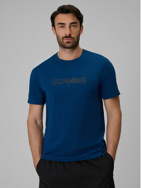 4F 4F T-Shirt TREKKING Turkusowy Regular Fit