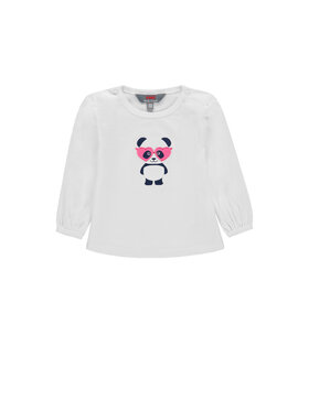 Kanz Kanz Bluzka 1912031-1000 Biały Basic Fit