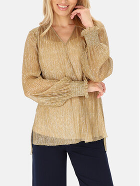 Potis & Verso Potis & Verso Bluzka Trini Złoty Regular Fit
