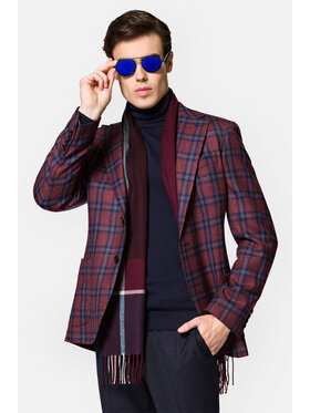 Lancerto Lancerto Marynarka MA099222000007 Bordowy Slim Fit