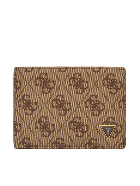 Guess Guess Голям мъжки портфейл SMMALL LEA27 Кафяв