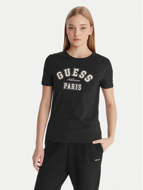 Guess Guess Футболка V6RI15 J1314 Чорний Regular Fit