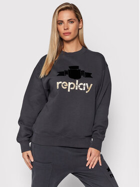 Replay Replay Bluza W3586A.000.23190P Szary Oversize