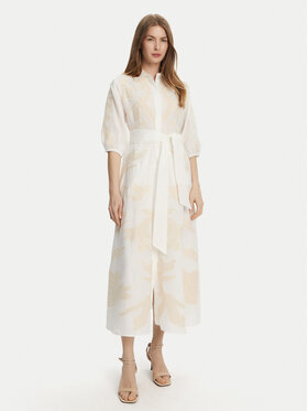 Marella Marella Sukienka koszulowa Nota 2513221252 Biały Regular Fit
