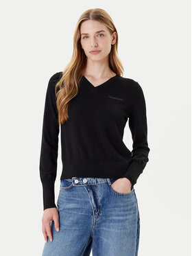 Guess Jeans Guess Jeans Džemper W4BR84 Z3HO2 Crna Regular Fit