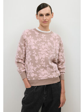 BIZUU BIZUU Kardigan CANELA PRINTED SWEATER Beżowy Standard Fit