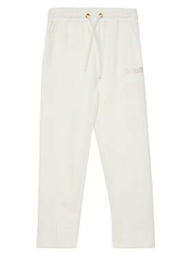 Guess Guess Spodnie dresowe J5YQ17 KAV34 Écru Regular Fit