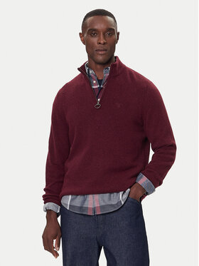 Barbour Barbour Sveter Tisbury MKN1187RE53 Bordová Regular Fit