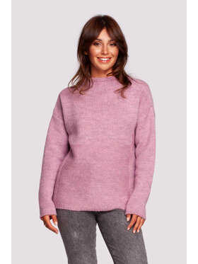 BeWear BeWear Sweter BK091 Różowy Modern Fit