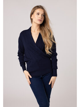 QUIOSQUE QUIOSQUE Sweter QUIOSQUE 6VS006802 Granatowy Regular Fit