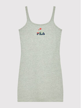 Fila Fila Sukienka codzienna Thale Spaghetti FAT0014 Szary Slim Fit