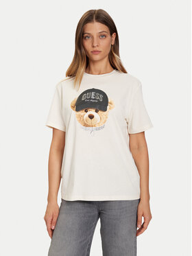 Guess Guess T-shirt V5BI09 I3Z14 Écru Relaxed Fit