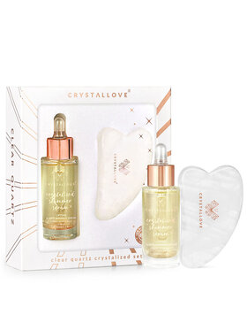 Crystallove Crystallove Do twarzy z kryształem górskim i płytka do masażu gua sha Serum