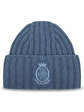 Tommy Hilfiger Tommy Hilfiger Mütze Th Crest Fluffy AW0AW18210 Blau