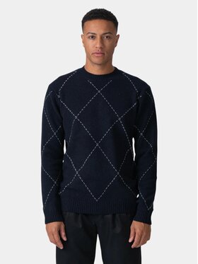 TeeShoppen TeeShoppen Sweter 'Basic Collection' Granatowy Regular Fit