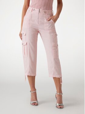 Guess Guess Spodnie materiałowe 172927 Różowy Slim Fit