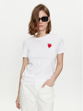 Marella Marella T-Shirt Branca 2413971034 Biały Regular Fit