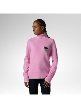 Rossignol Rossignol Golf W Jcc Graphic Turtle Neck Swea Różowy Relaxed Fit